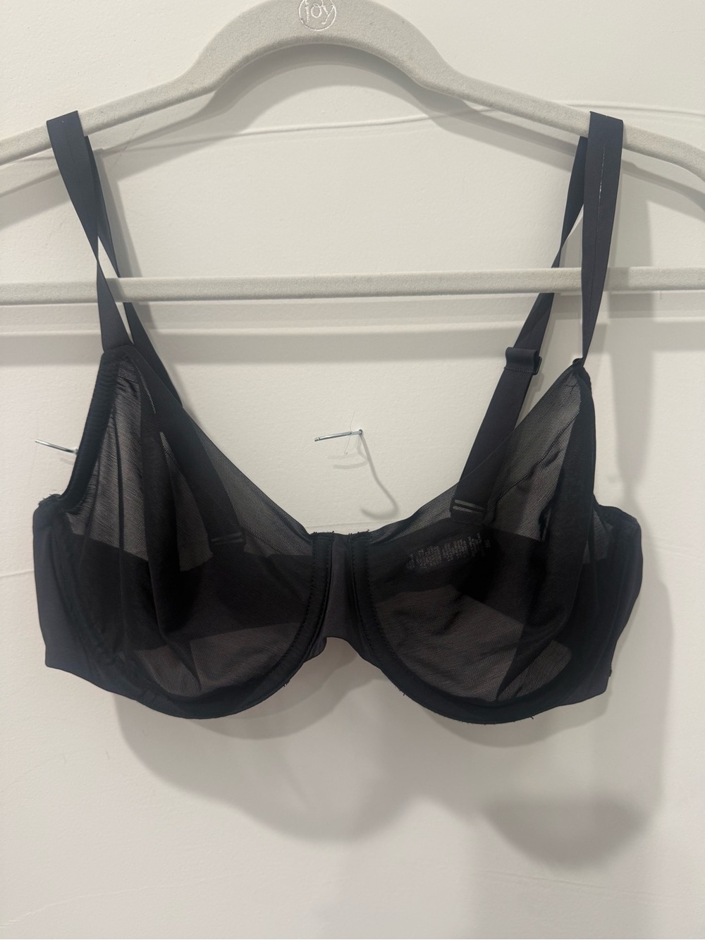 Like New Skims Sheer Black Underwire Bra